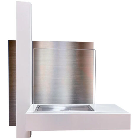 Vienna - Ethanol Wandkamin 65x23xH75 cm, weiß