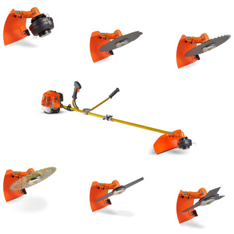 Airus 620 - 6-in-1 Benzin-Multifunktions-Freischneider, 2-Takt-Motor mit 3 Scheiben, 2 Klingen und Tap-&-Go-Fadenkopf