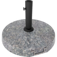 Pietra - Runde Gartenschirmbasis Durchmesser 45 cm 25 kg aus grauem Stein
