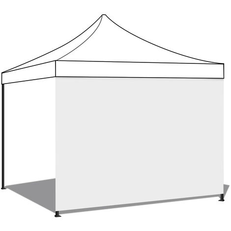 Side cover for garden gazebo. PVC replacement cover with Velcro. Colour White 300X200H cm