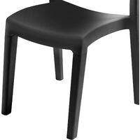 Klik/Klak - Resin garden chair. Dining chairs, outdoor armchairs anthracite grey colour