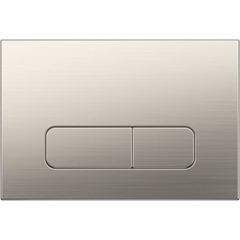 Drückerplatte Brushed Nickel Kompatibel zu Geberit Duofix Sigma (UP 320) 2 Mengenspülung