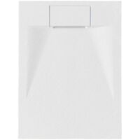 Soho SMC Duschwanne SlimLine – nur 35 mm flach, modern & robust:Weiß, 100x80 cm