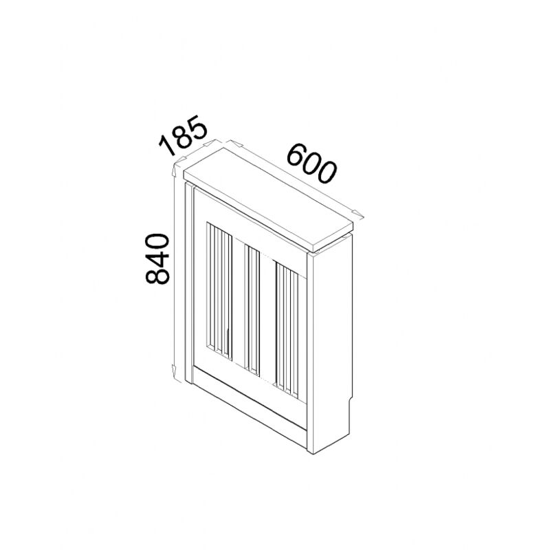 Topkit 3061 Copri termosifone Serie Nevegal