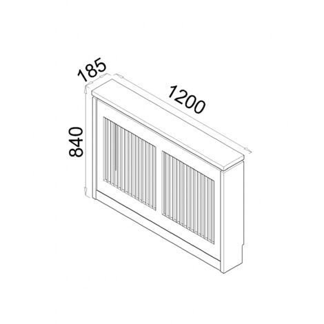 Copriradiatore decorativo molto grande 120 cm - Topkit