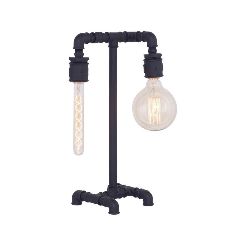 Homemania Industrial Light metal negro 25 17 48 cm e27 100 w escritorio cme27 3x40w