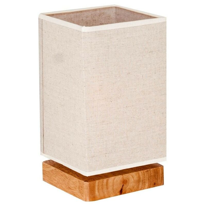 Lampara Well Del escritorio oficina mesilla noche... roble blanco en madera pvc 14 x 27 cm 1 e27 24w