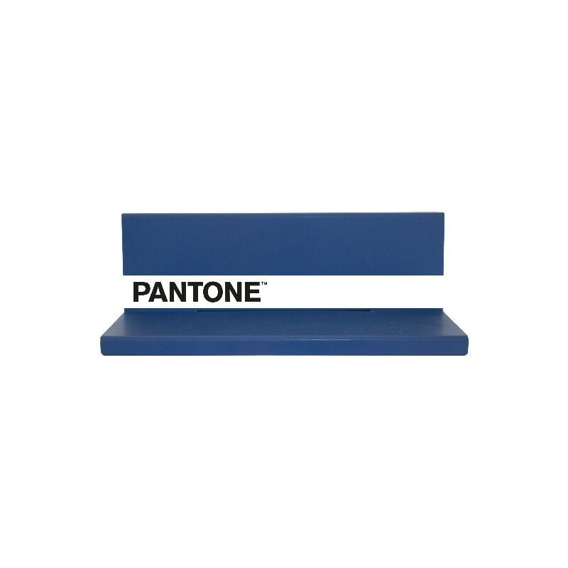 PANTONE Estante Shelfie - Decoracion de pared, Almacenamiento, PANTONE Estanteria para objetos - con PANTONE Estantes - para Salon, dormitorio - Azul, Blanco, Negro en Metal, 30 x 15 x 15 cm, -