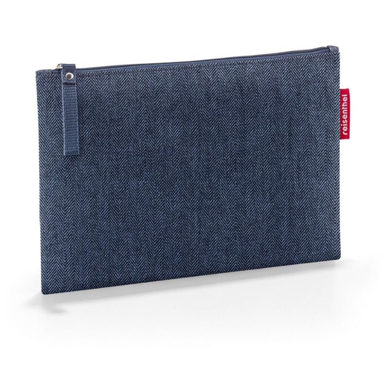 POCHETTE CASE 1 HERRINGBONE DARK BLUE REISENTHEL