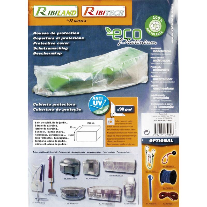 Copertura Per Sdraio E Dondolo 70x210x75 Cm - Impermeabile, Anti-UV, Polietilene 90g/m² - Foto 6