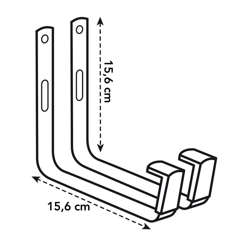 5 Ganci in Metallo per Vasi 16cm