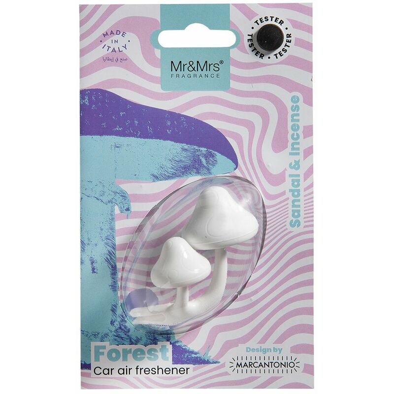 MR & MRS FRAGRANCE PROFUMATORE PER AUTO FOREST MUSHROOMS WHITE  SANDAL&INCENSE