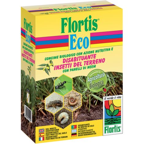 FLORTIS CONCIME E DISABITUANTE INSETTI DEL TERRENO 1500g GIARDINO