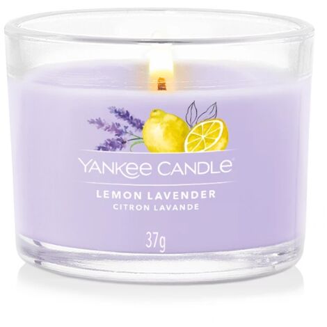 CANDELA VOTIVE IN VETRO SINGOLA FRESH LEMON LAVENDER (1/2)