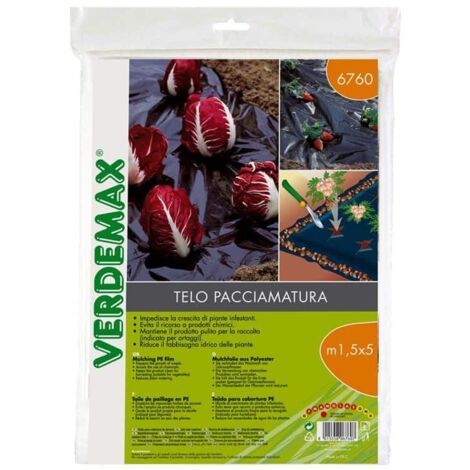 VERDEMAX TELO PACCIAMATURA MT 1,5X20 ACCESSORI ORTO GIARDINO TUNNEL (1/2)
