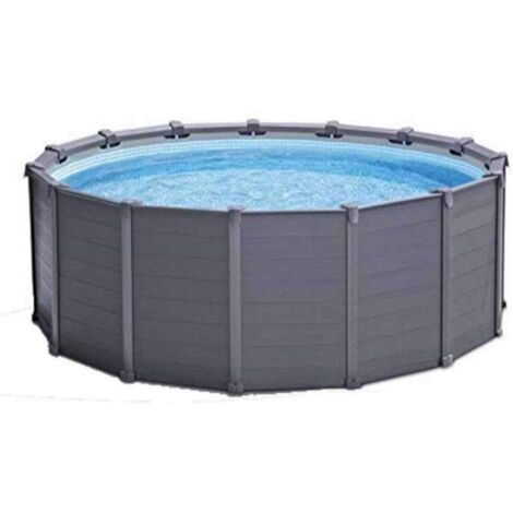 Piscina fuori terra in grafite Intex 26384 ex 26382 Rotonda 478x124 cm
