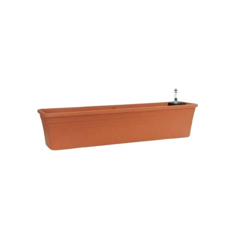 Fioriera Con Sistema Di Irrigazione Automatico MELFOM | Vaso Rotondo In Plastica Resistente Con Inserti Rimovibili, Colore Crema, Taglia XL