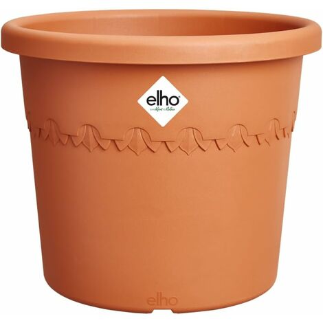 Elho Algarve Cilindro 21cm Plastic Plant Pot in Terra