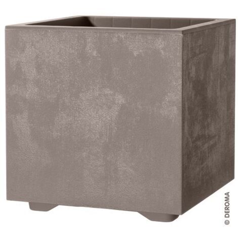 DEROMA VASO FIORIERA CUBO MILLENNIUM 25CM SANDSTONE