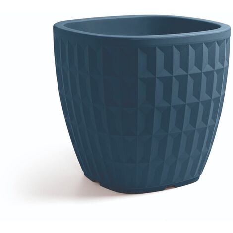 VECA VASO QUADRATO TYLE 40CM BLU
