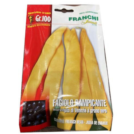 BUSTA SEMI DI FAGIOLO RAMP. MERAVIGLIA DI VENEZIA GR. NERO 100 GR ORTO GIARDINO SEMI