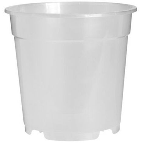 ARCA Vaso Trasparente in PLASTICA Ideale per Le Orchidee in Confezione da 6 Pezzi (13 Centimetri, 12 Centimetri