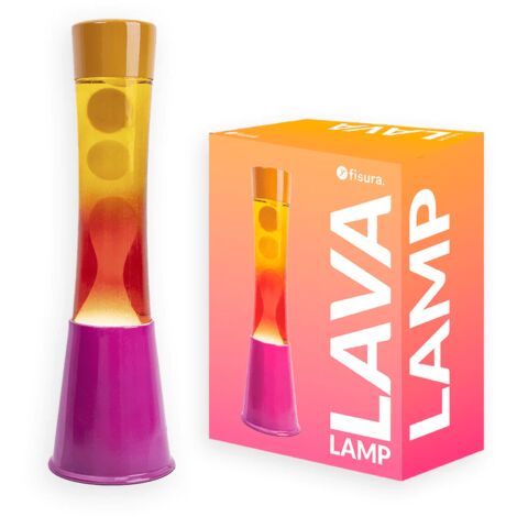 FISURA LAVA LAMP 'TOWER' ROSA / ARANCIONE