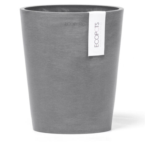 LECHUZA, VASO DA TAVOLO ROTONDO MORINDA D14XH16CM GRIGIO, GIARDINO, VASI IN PLASTICA (1/3)