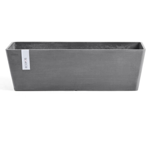 LECHUZA, CASSETTA RETTANGOLARE BRUGES L45XP17XH17CM GRIGIO, GIARDINO, VASI IN PLASTICA