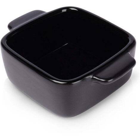 Cocottina quadrata in ceramica da forno 80 ml, 10x7x4cm, nero (1/5)