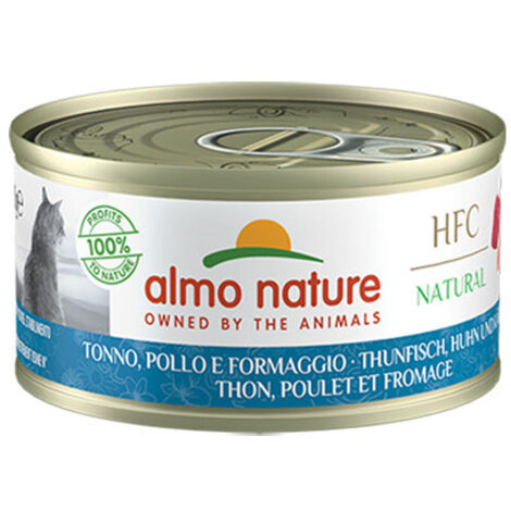 Almo Nature Cat Natural 70 gr Tonno, Pollo e Formaggio