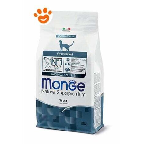 Monge Cat Natural Superpremium Sterilizzato Trota - Monge Cat Natural Superpremium Sterilizzato Trota - Sacco Da 10 Kg