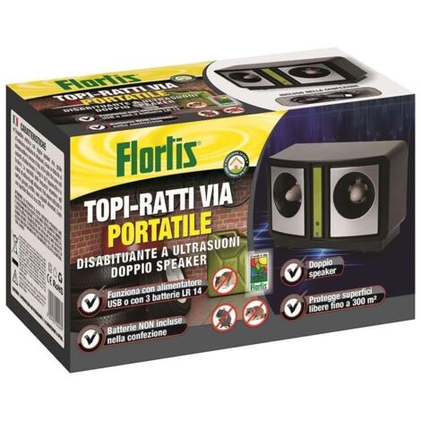 Flortis Dissuasore Ultrasuoni Portatile - Deterrente Topi e Ratti (1/5)