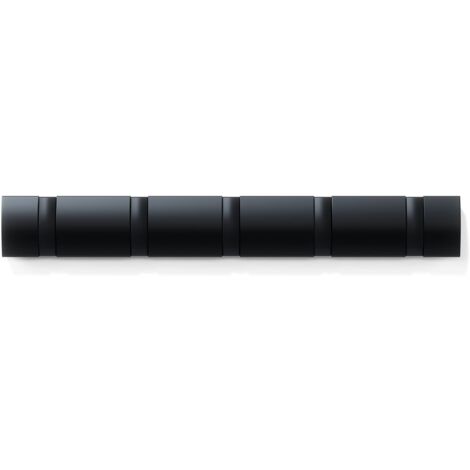 Appendiabiti Gancio a muro Flip 5 51 x 6 x 3 cm Nero Umbra (1/4)