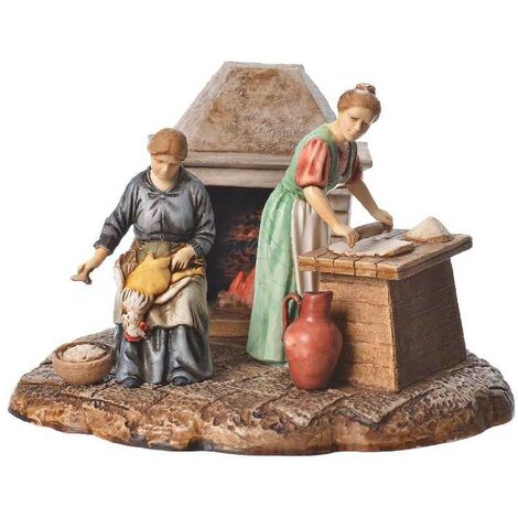 Cucina di terracotta con luce - Il presepe di Napoli