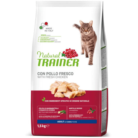 TRAINER SACCO CROCCHETTE GATTO ADULTO NATURAL 1.5 KG POLLO FRESCO (1/3)