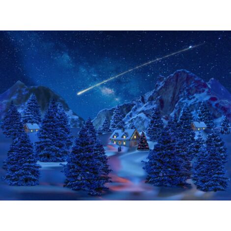 Dpnto d una foresta nnevata con celo blu e alber nnevat