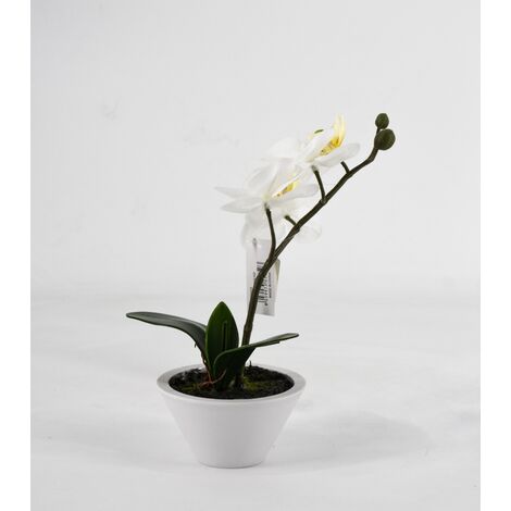 Orchidea artificiale decorativa con vaso per scrivania e casa