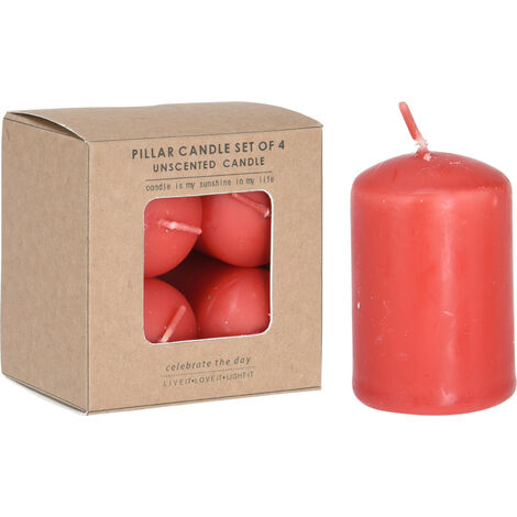 12 CANDELE ROSSE H.10 D.5CM - Candele Peragashop