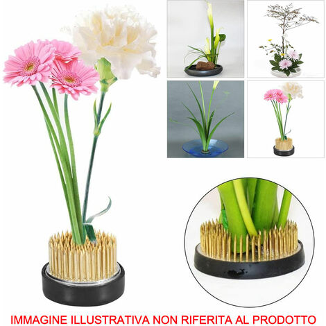 REGGIFIORI KENZAN DIAMETRO 6CM PUNTE OTTONE FIORI RECISI IKEABANA SUPPORTO