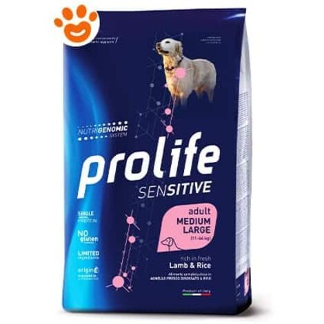 Prolife Dog Sensitive Adult Medium Large Agnello e Riso - Prolife Dog Sensitive Adult Medium Large Agnello e Riso - Sacco Da 10 Kg