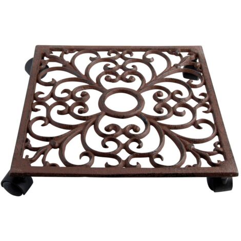 SUPPORTO CON RUOTE QUADRATO PER PIANTE 29CM (1/2)