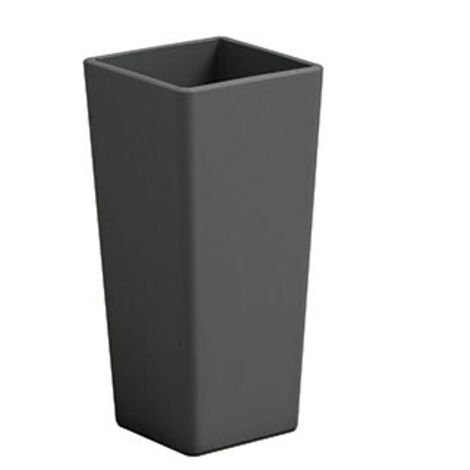 Vaso Clou Quadrato con cache-pot  Antracite - 100 cm