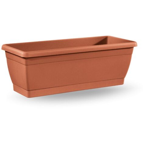 CASSETTA ROXANNE 40CM CON SOTTOCASSETTA TERRACOTTA VASO FIORIERA VECA