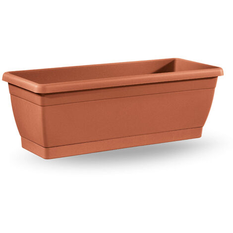 CASSETTA ROXANNE 80CM CON SOTTOCASSETTA TERRACOTTA VASO FIORIERA VECA