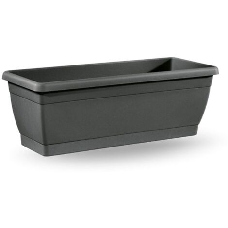 CASSETTA ROXANNE 40CM CON SOTTOCASSETTA ANTRACITE VASO FIORIERA VECA