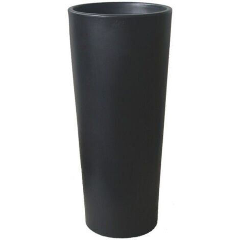 Vaso Clou Tondo con cache-pot Antracite - 85 cm