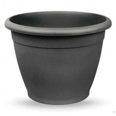 VASO ROTONDO NAXOS D.25CM ANTRACITE PIANTE FIORI BALCONE VECA