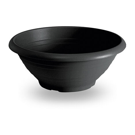 CIOTOLA CAMPANA diam. 30 in plastica VASO BASSO FOTO REALE Veca MADE IN ITALY - Color: ANTRACITE