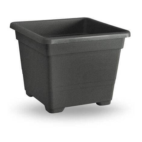 Vaso quadrato antracite 38x38x30 cm